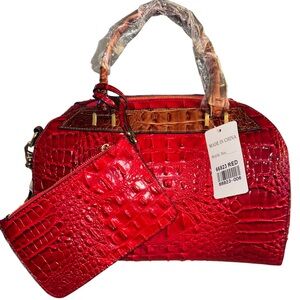 Red Crocodile Fashion Handbag